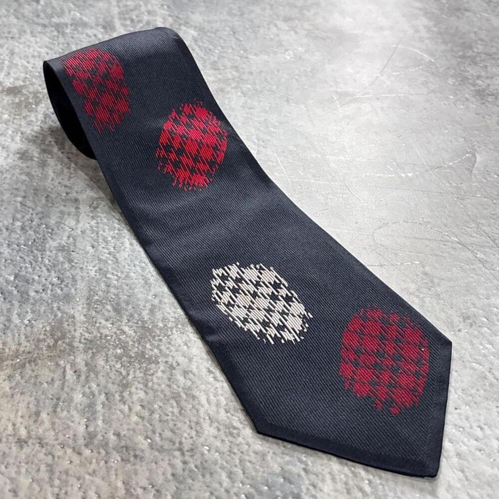 Vintage 90s Mila Schön 100% Silk Tie! Blue Red & White Italy